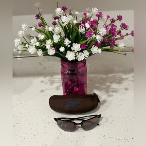 Maui Jim ‘Ho’Okipa’’ rimless polarized sunglasses;Frame: Blk Gloss; Lens: Brown